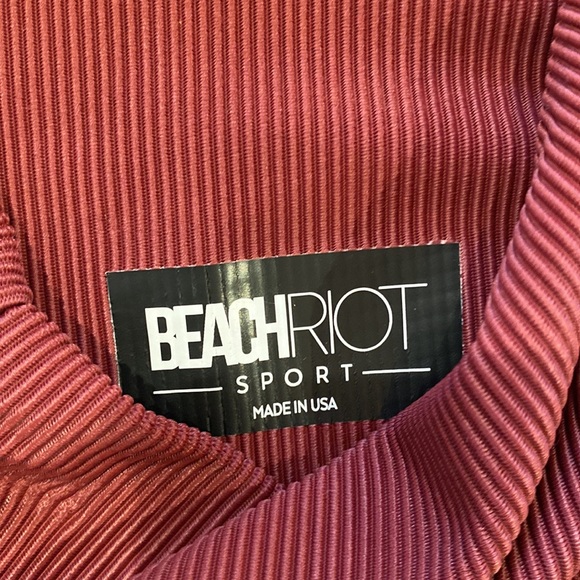 Beach riot ribbed legging in oxblood - Picture 4 of 4